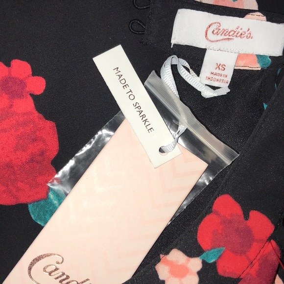 Candies cold shoulder dress roses NWT JXS - Picture 4 of 8